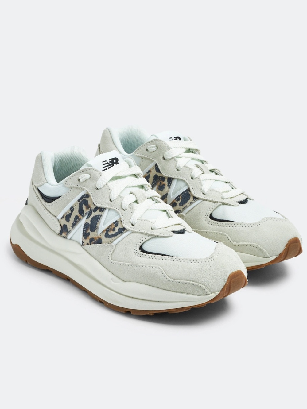 New Balance 57/40 White Leopard Sneakers Women’s 8.5